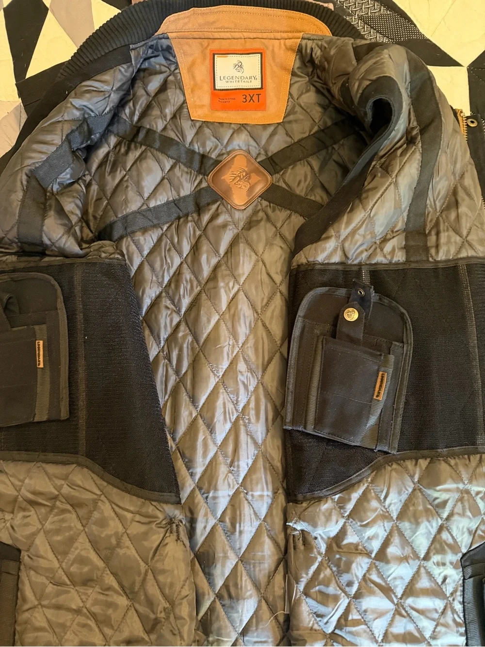 Legendary Whitetails Black Work Vest with Tan Accents